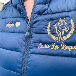 Doudoune personnalisée écurie